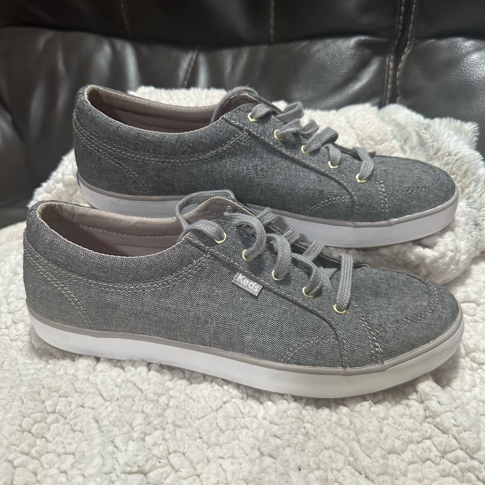 NEW Keds Gray Lace-Up Sneakers